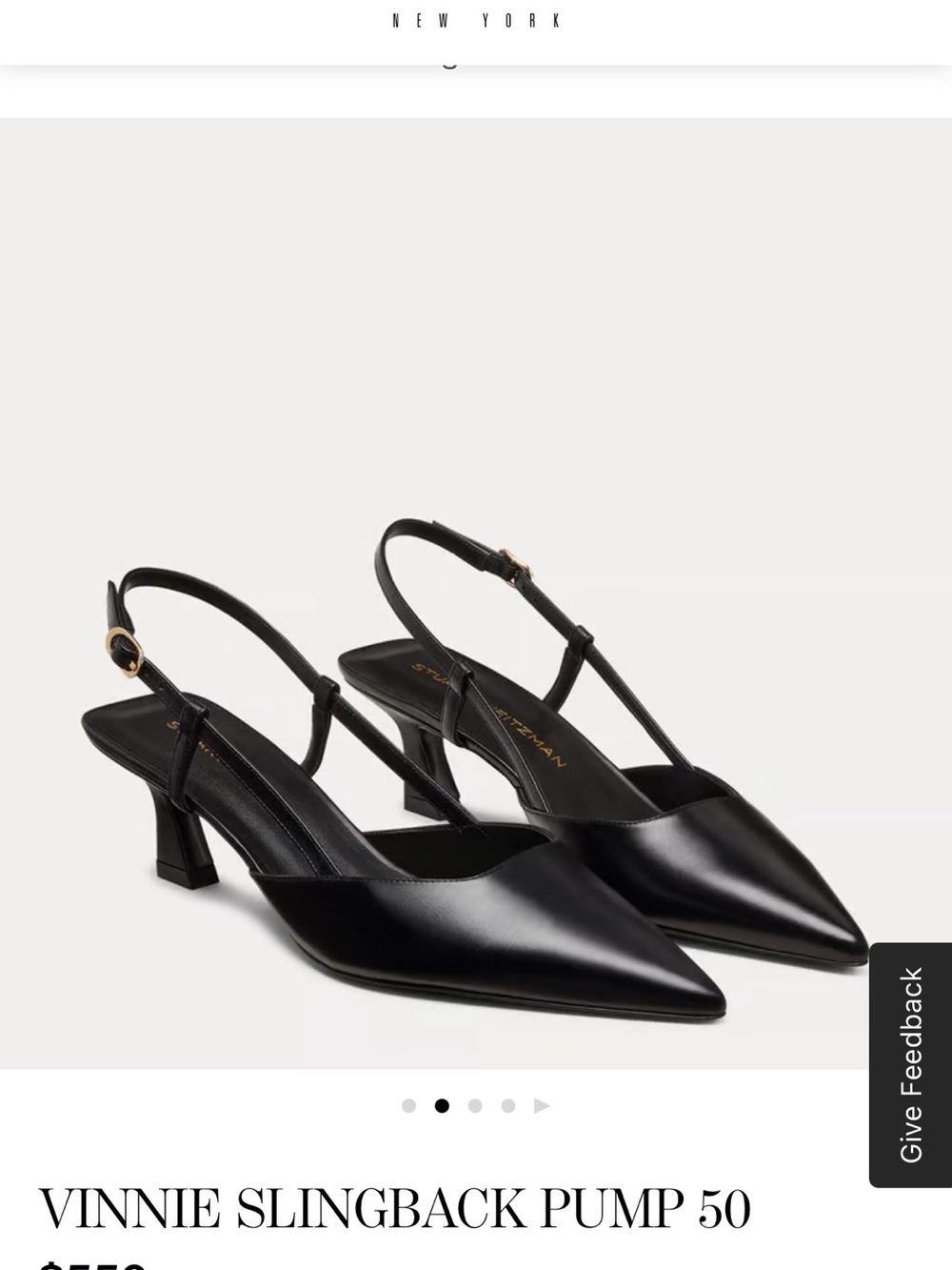 Stuart Weitzman Black Vinnie Slingback Pumps